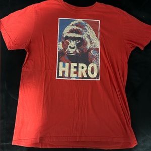 large red men's t-shirt